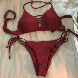 Burgundy bikini set
